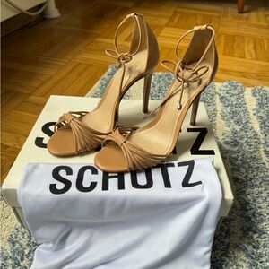 Schutz Nude Sandal Pump Heel